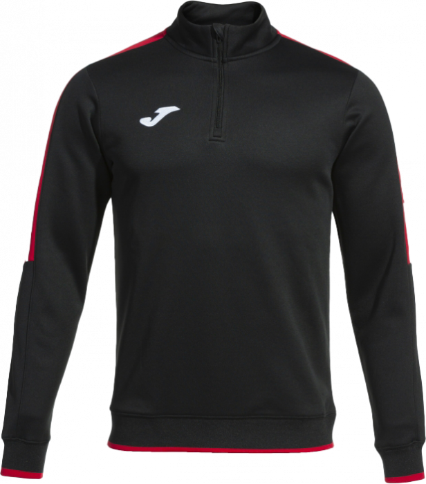 Joma - Olimpiada Half Zip Top - Czarny & czerwony