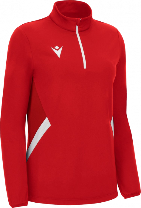 Macron - Maira Half Zip Top Women - Red & white