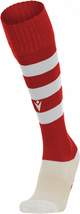 Macron - Hoops Football Socks - Red & white