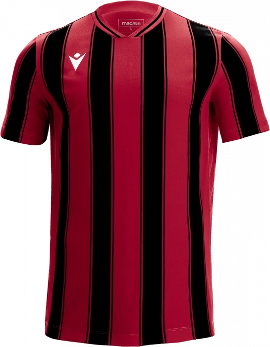 Macron - Sceptrum Striped Player Jersey - Red & black