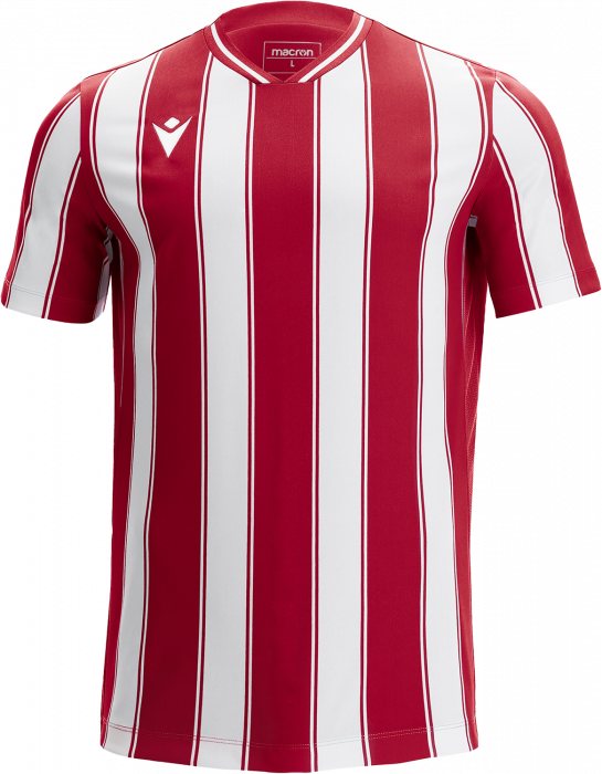 Macron - Sceptrum Striped Player Jersey - Red & white