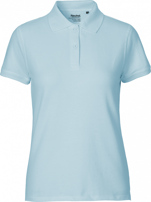 Neutral - Klassisk Bomulds Polo Dame - Light Blue