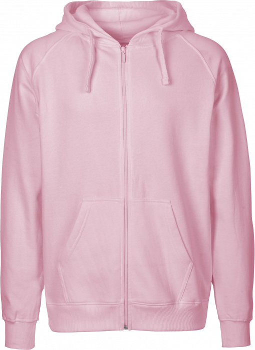 Neutral - Organic Cotton Hoodie With Full Zip Men - Light Pink