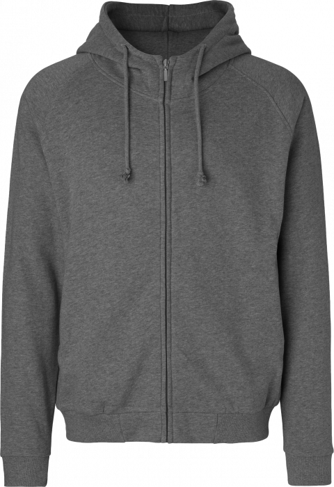 Neutral - Hoodie With Hidden Zip - Dark Heather