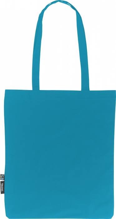 Neutral - Organic Tote Bag With Long Handles - Sapphire