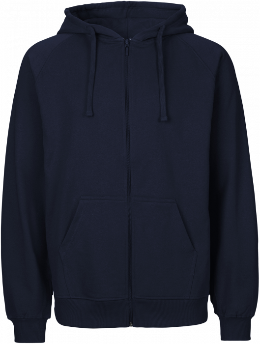 Neutral - Organic Cotton Hoodie With Full Zip Men - Marinho