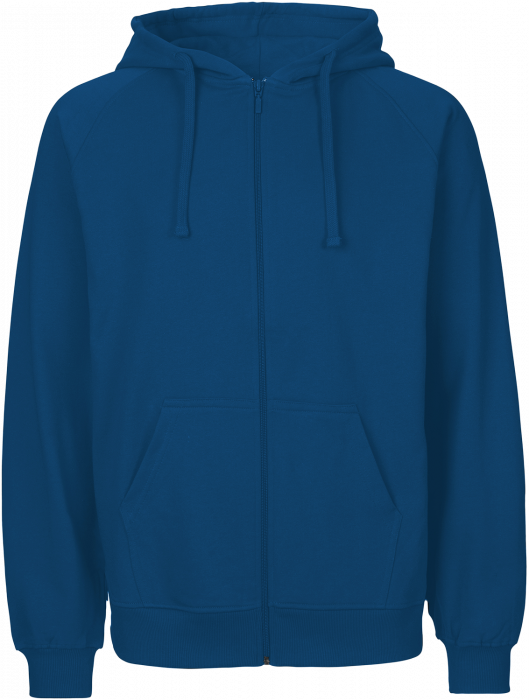 Neutral - Organic Cotton Hoodie With Full Zip Men - Royal