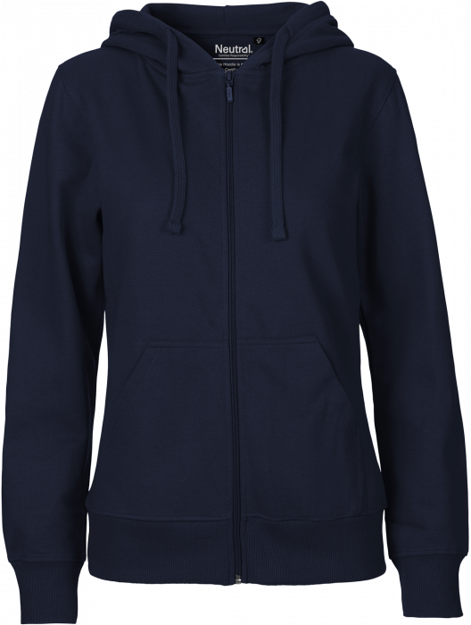 Neutral - Organic Cotton Hoodie With Full Zip Women - Marine