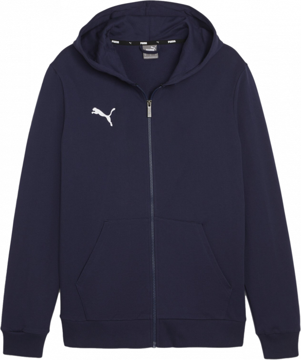 Puma - Teamgoal Casual Zip Hoodie Kids - Marin & vit