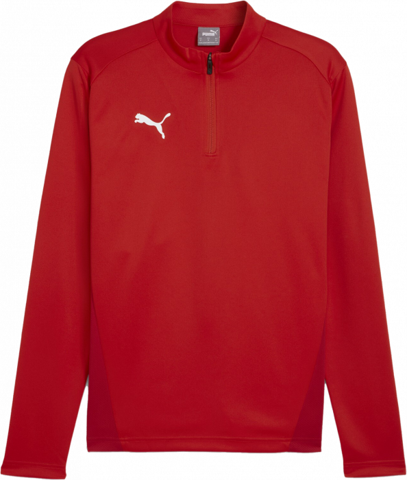 Puma - Teamgoal Training Jacket W. 1/4 Zip - Röd & vit