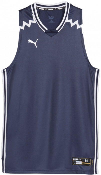 Puma - Hoops Team Basketball Jersey - Navy & white