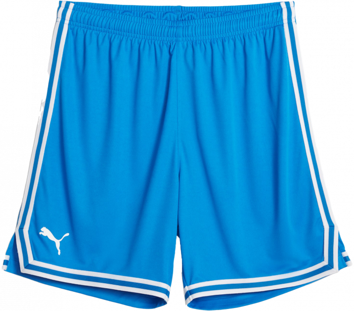 Puma - Hoops Team Basketball Shorts - Blue Lemonade & blanco