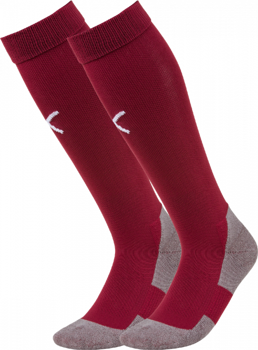 Puma - Teamliga Core Sock - Wine red & white