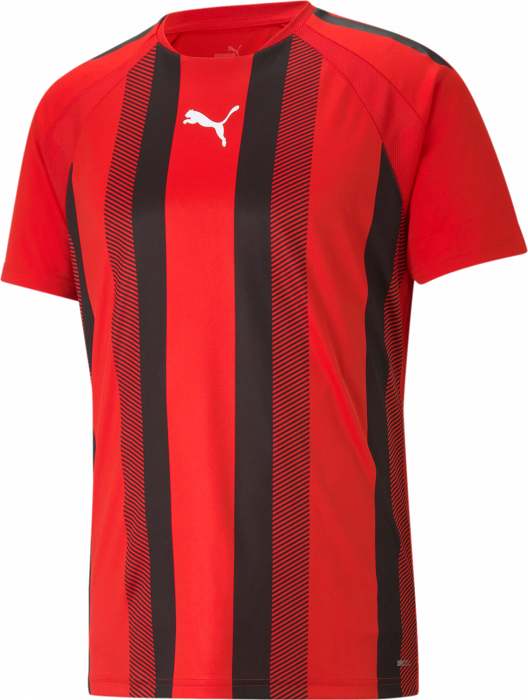 Puma - Teamliga Striped Jersey Jr - Rouge & noir