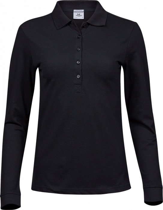 Tee Jays - Womens Luxury Stretch Long Sleeve Polo - czarny