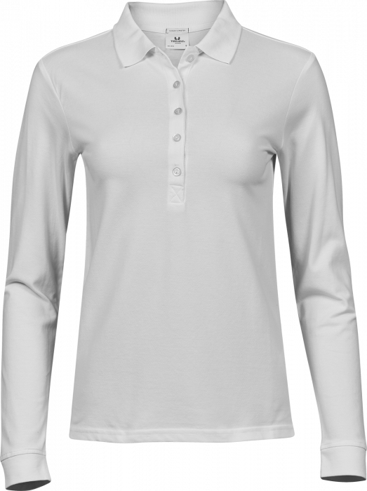 Tee Jays - Womens Luxury Stretch Long Sleeve Polo - Wit